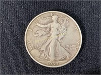 1939-d Walking Half Dollar