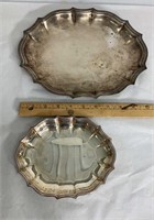 2-Chippendale International Silver Co. Trays