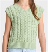 NEW Girls' XS Cable Knit Sweater Vest
