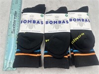 NEW Lot of 3- Bombas M Socks