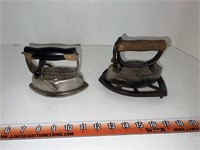 2-Wooden Handle Sad Irons