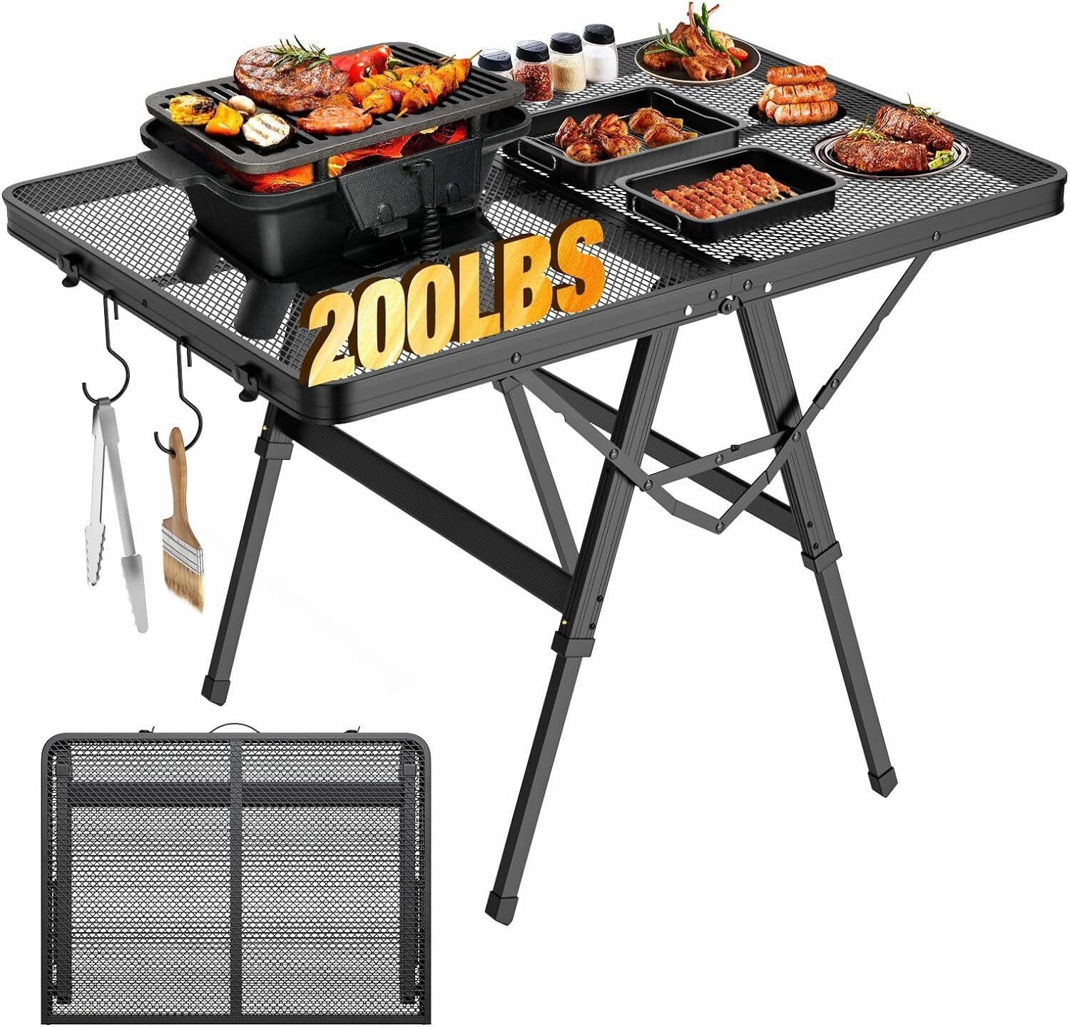 Foldable Grill Table  35.4 L x 23.6 W