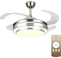 Minfeng 36" Retractable Ceiling Fan with Light