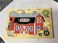 VINTAGE FISHER PRICE BARN PUZZLE - WOOD PUZZLE