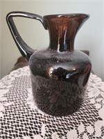 Vintage brown glass pitcher