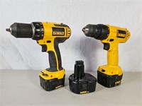 Lot of 2 Dewalt 12v 3/8" Drill - No Charger