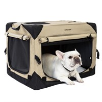 Pettycare 26 Inch Collapsible Dog Crate with Curta