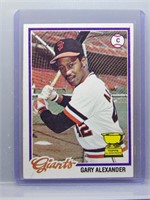 1978 Topps Gary Alexander Rookie Cup