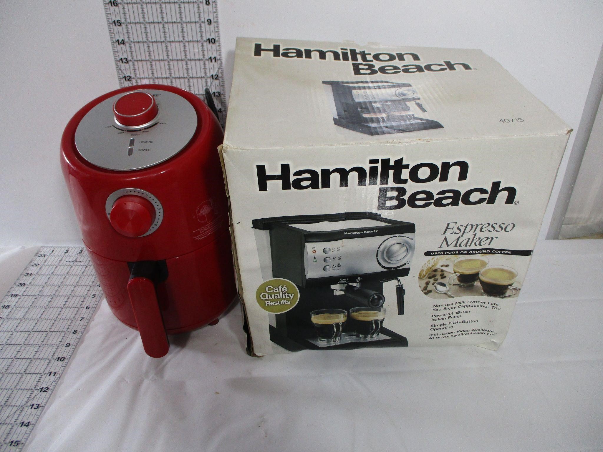 Hamilton Beach Espresso Machine and Air Fryer
