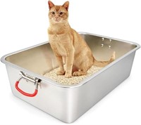 Uligota Stainless Steel Cat Litter Box, (20" X