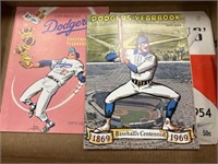 (3) 1950's - '60's Yearbooks- Dodgers and Indians