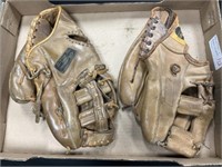 Ted Williams and Roberto Clemente Gloves