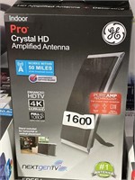 GE CRYSTAL HD AMPLIFIED ANTENNA RETAIL $20