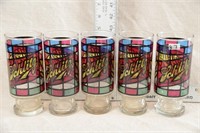SCHLITZ BEER STAINED GLASS WINDOW PINT GLASSES