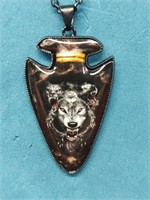 Arrowhead Wolf Necklace
