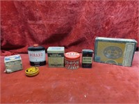 Cigar boxes & tin metal advertising cans.