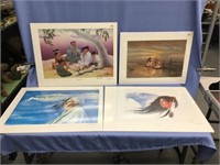 Lot of 4, shrink-wrapped art, a Parkhurst, numbere