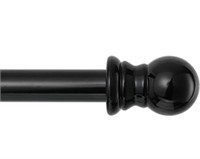 (Black, 30-44") Curtain Rods for windows,1"