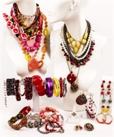 Jewelry Costume Lot of Red & Pink Jewelry