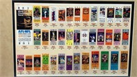 SUPERBOWL TICKET DISPLAY FROM 1967-2004 POSTER