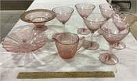 Pink depression dishes