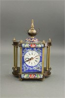 Germany Cloisonne Clock Germany 1883 Mk Worked