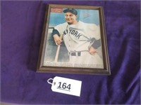 Lou Gehrig Framed Newspaper Article