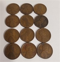 (12) 1918 D Wheat Pennies