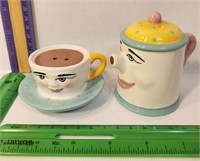 Salt&Pepper Shaker anthropomorphic teacup & teapot