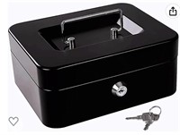 New- Cash Box with Money Tray and Lock Small Cash