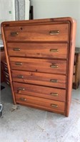 Wooden tall dresser 6 drawers 54 x 18