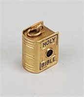 14K Gold Stanhope Bible Charm.