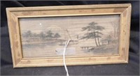 Original 19th Century Japanese painting on