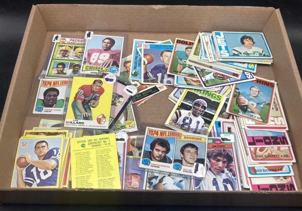 (D) Vintage 1960’s 70’s football collector cards