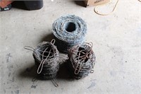 3 ROLLS OF BARB WIRE