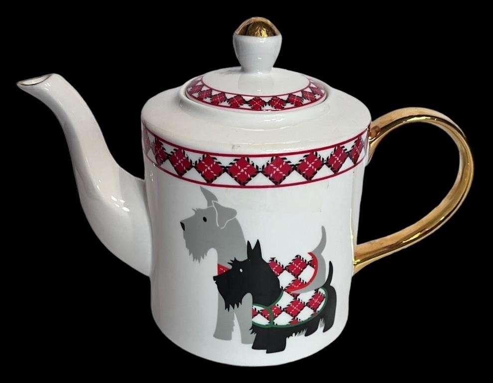 Porcelain Scottie Tea Pot