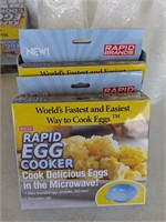 $30 2 RAPID BRANDS Seen on TV Microwave Egg Cooker