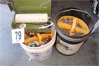 (2) Buckets of Bolts, Screws, Copper Fittings,