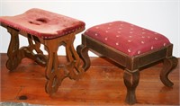 (2) Wooden Foot Stools