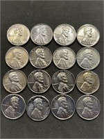 Lot Of 16 Nice 1943 Steel Cents