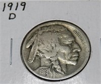 1919 d Better Date Buffalo Nickel