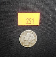 1936 Mercury Siver Dime - VG8