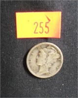 1934 D Mercury Siver Dime - VG8