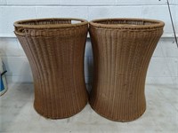 Pair of Wicker Baskets - 2ft Tall