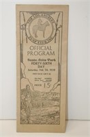 1938 Seabiscuit Rare Program 1st Program of 1938
