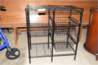 Metal Rack W/ Two Slide Out Baskets