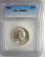 1955 Quarter ICG MS66+