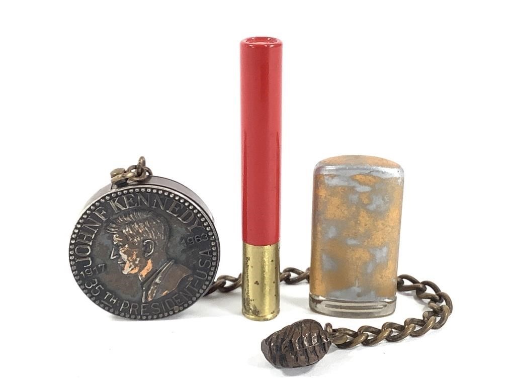 2 Unusual Lighters Kennedy Coin+, & Breath-o-Lator