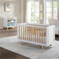 (Read)Suite Bebe Convertible Crib in White/Natural