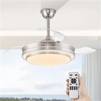 Lediary Retractable Ceiling Fans With Lights And